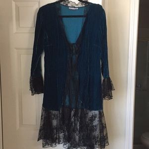 Velvet and lace sexy jacket